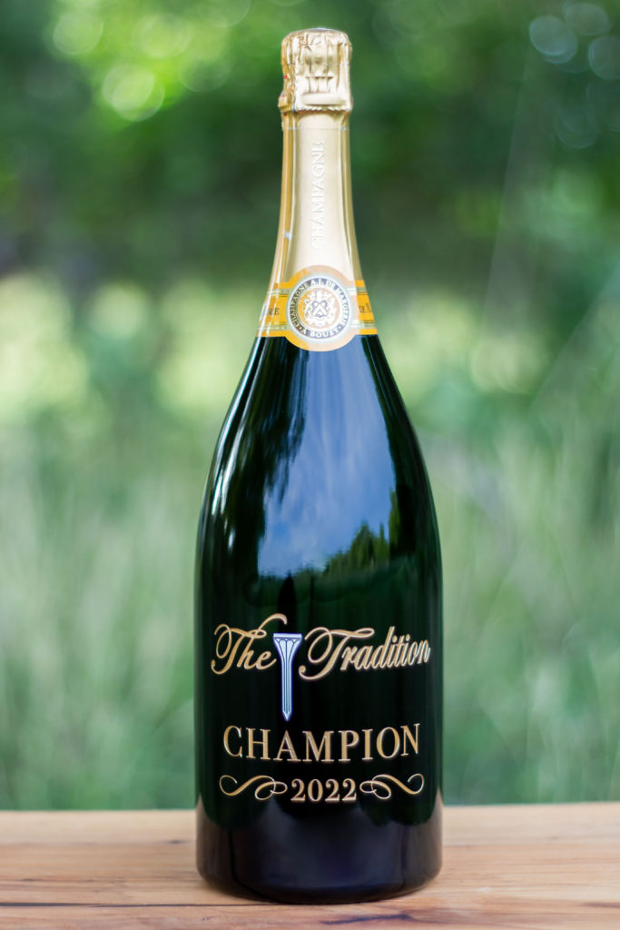 Golf Tournament Trophy Award Engraved Champagne Magnum